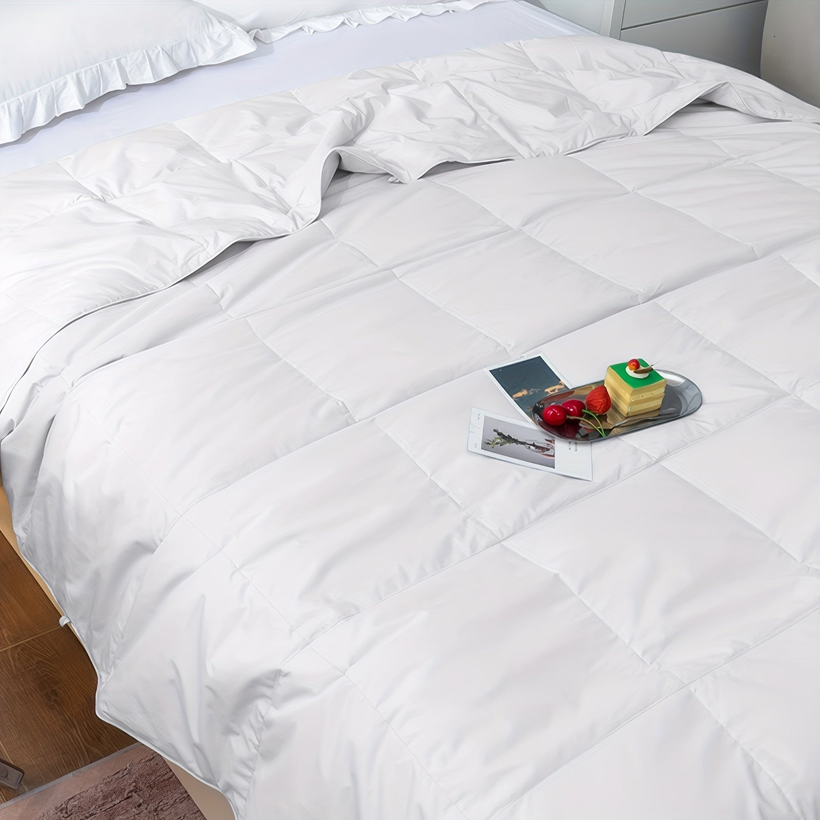 Hotel Series - Shell 100% Egyptian Cotton - Filled 25 Oz White Goose Down Duvet - For Summer - Light And Comfortable (90 X 90\