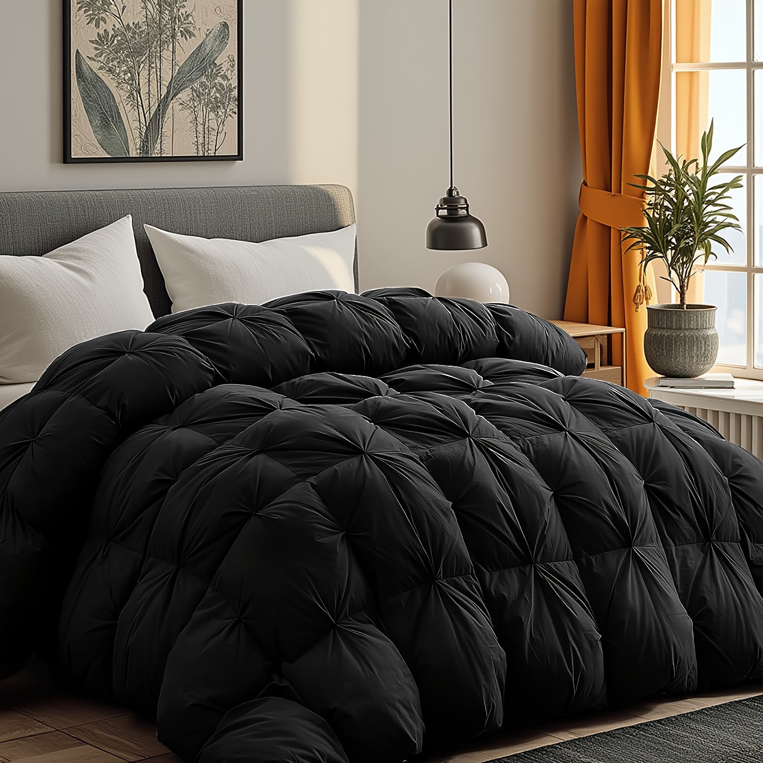 650+ Fill Power Twist Flower Down Feather Comforter Palatial King\u002FCal King\u002FKing\u002FQueen\u002FTwin- Ultra Soft & Breathable, All-Season White Goose Duvet Insert, Multiple Colors & Sizes