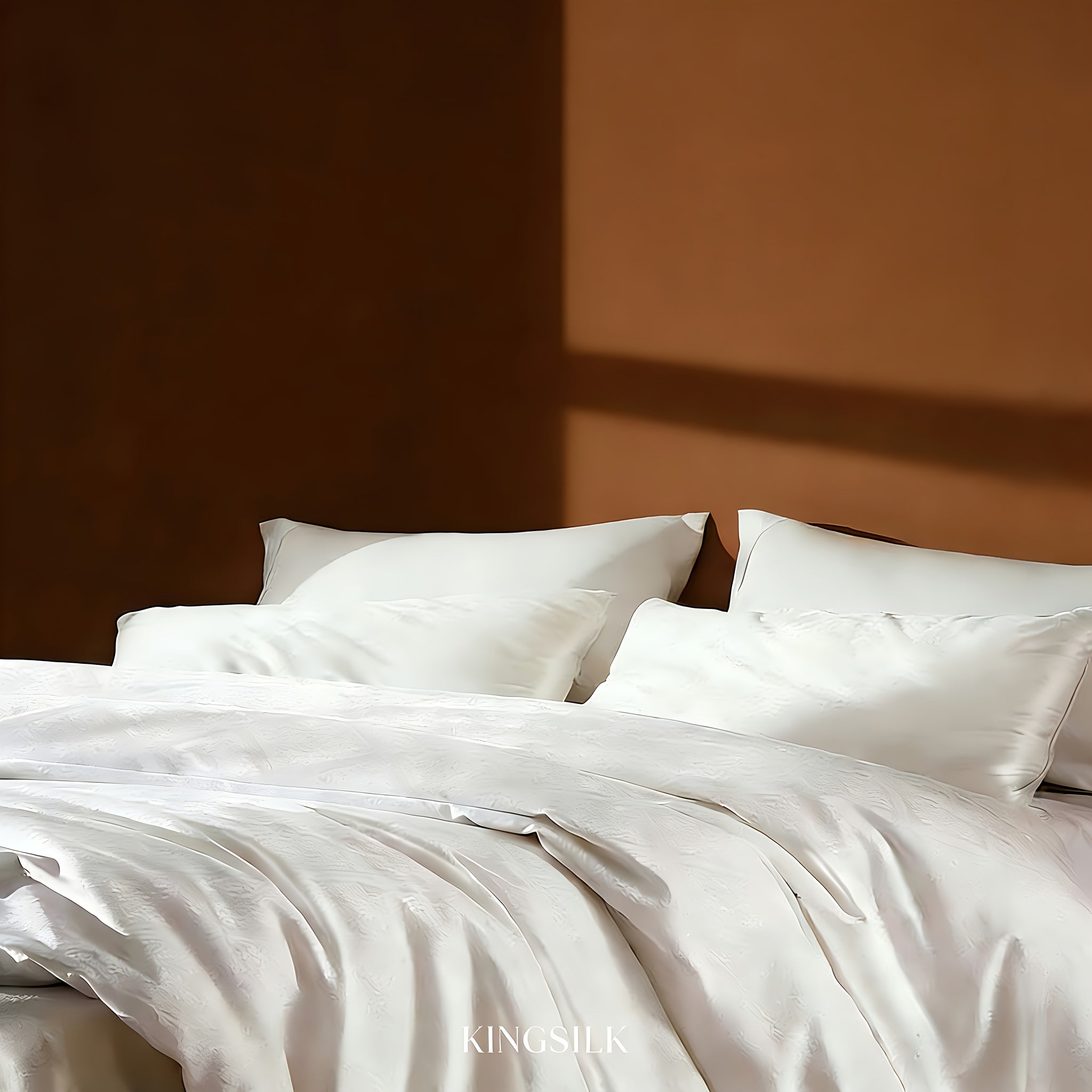 King Mulberry Silk 100% Mulberry Silk Filled Comforter for All Seasons with Natural Coolness - Warm Winter, Cool Summer - White Colour Cloud-Like, Luxury, Ultra Soft, Breathable, Naturally Body-Hugging Mulberry Silk Duvet Insert\u002F Bedding Blanket