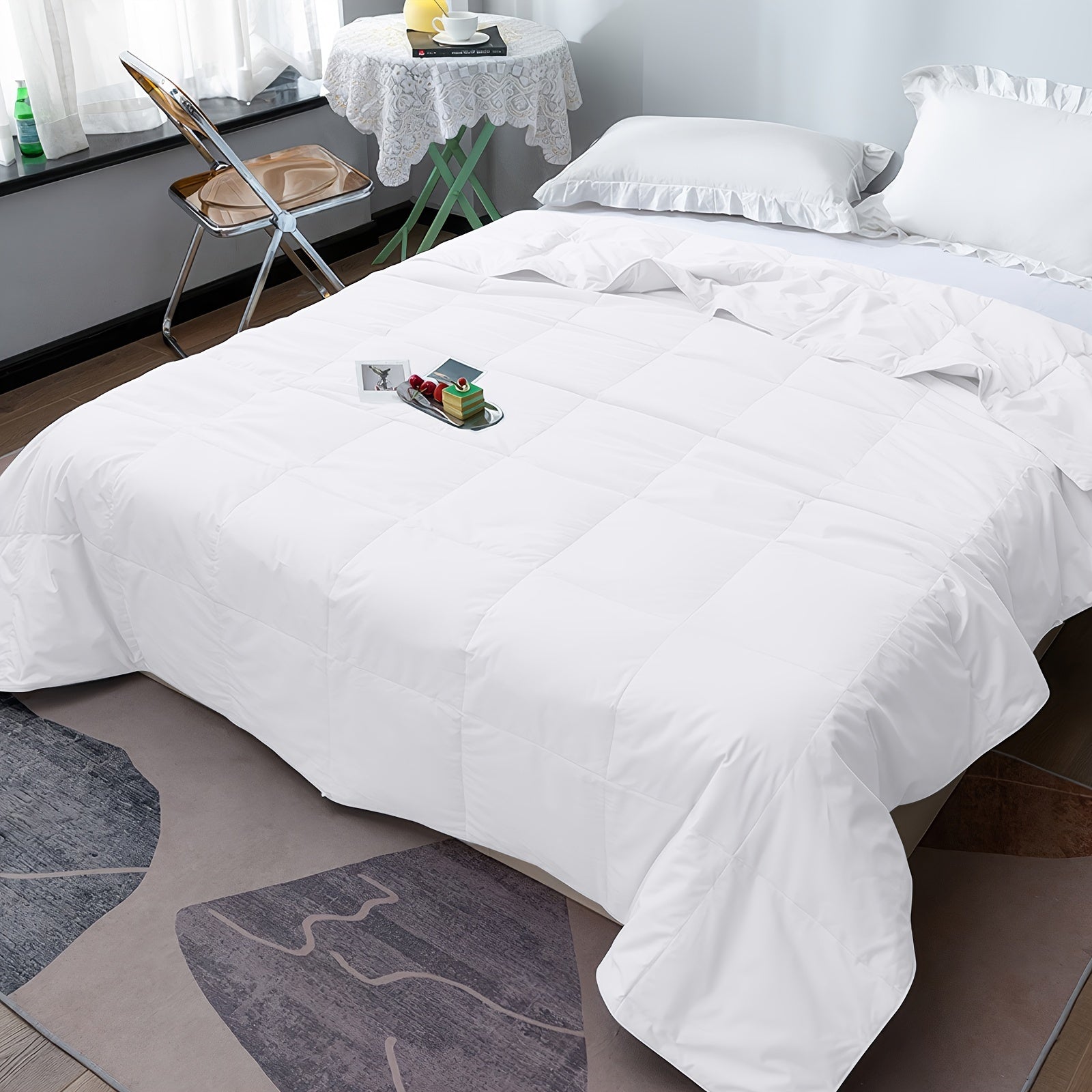 Hotel Series - Shell 100% Egyptian Cotton - Filled 25 Oz White Goose Down Duvet - For Summer - Light And Comfortable (90 X 90\