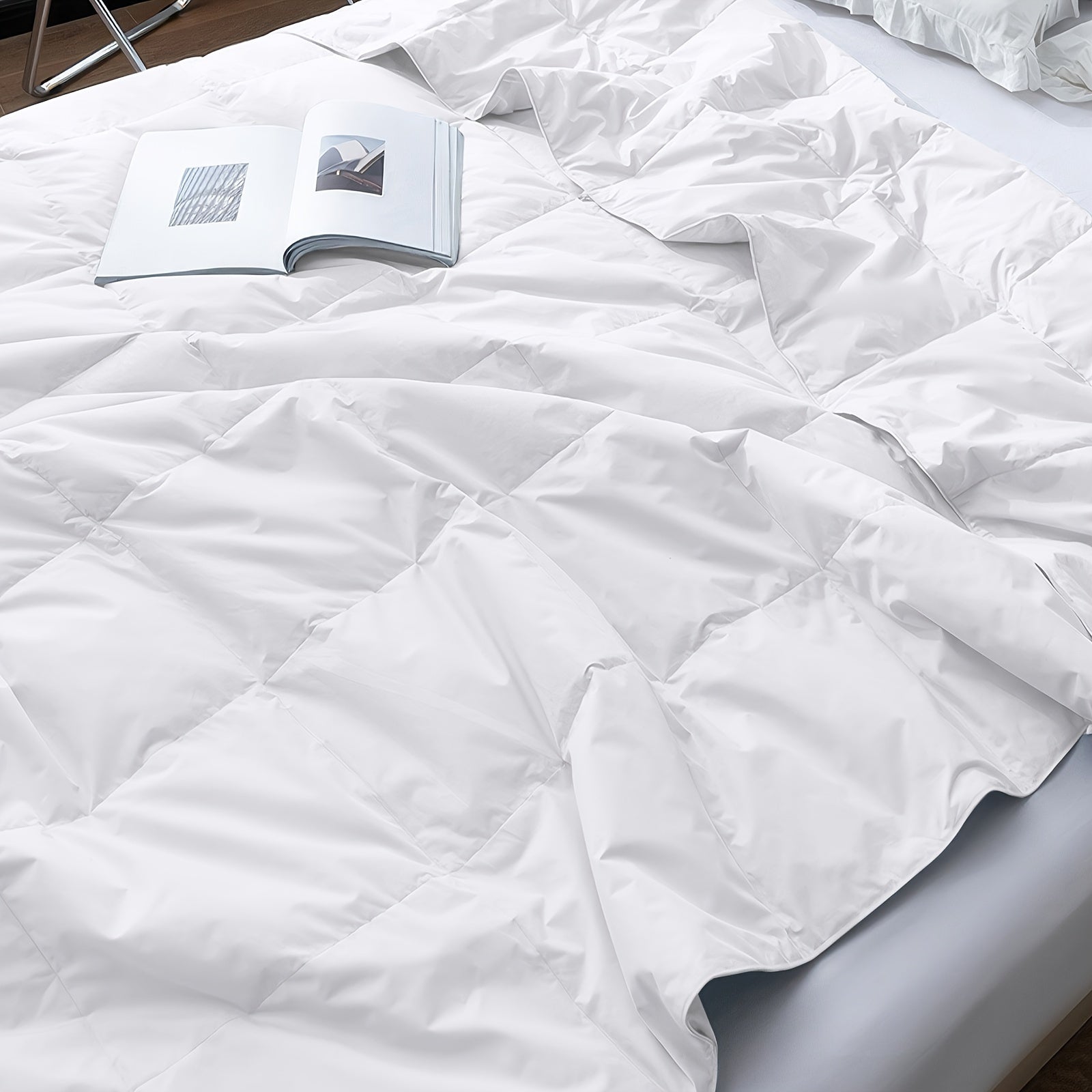 Hotel Series - Shell 100% Egyptian Cotton - Filled 25 Oz White Goose Down Duvet - For Summer - Light And Comfortable (90 X 90\